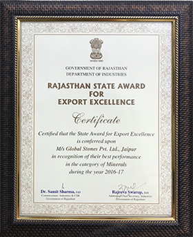 Rajasthan State Award for Export Excellence 2016-17